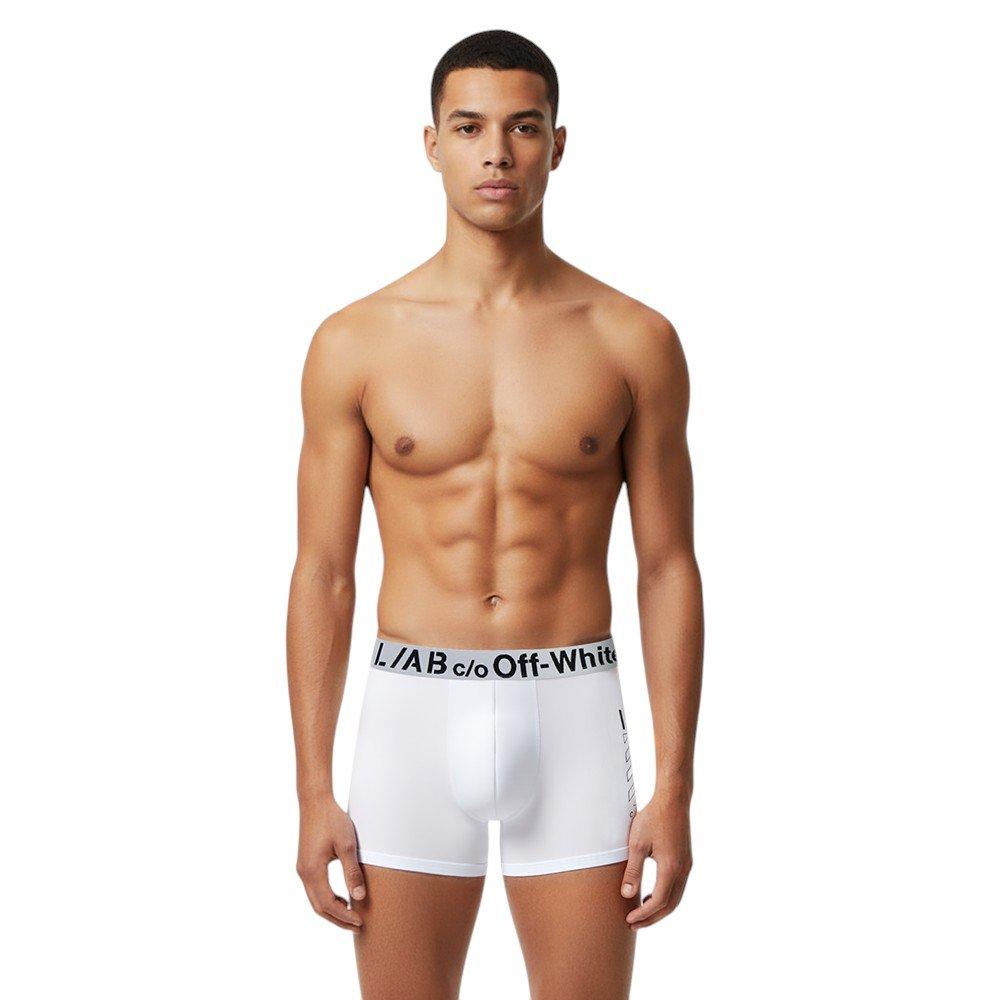 L/AB c/o Off-White Men's Diagonal Printed Boxer Brief - White - WHITE